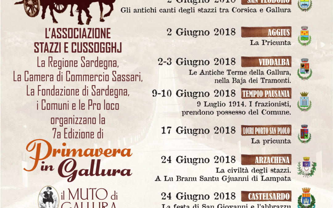 Primavera in Gallura Stazzi e Cussogghj a Tempio Pausania 28, 29 e 30 GIUGNO 2019 – TEMPIO PAUSANIA (OT)