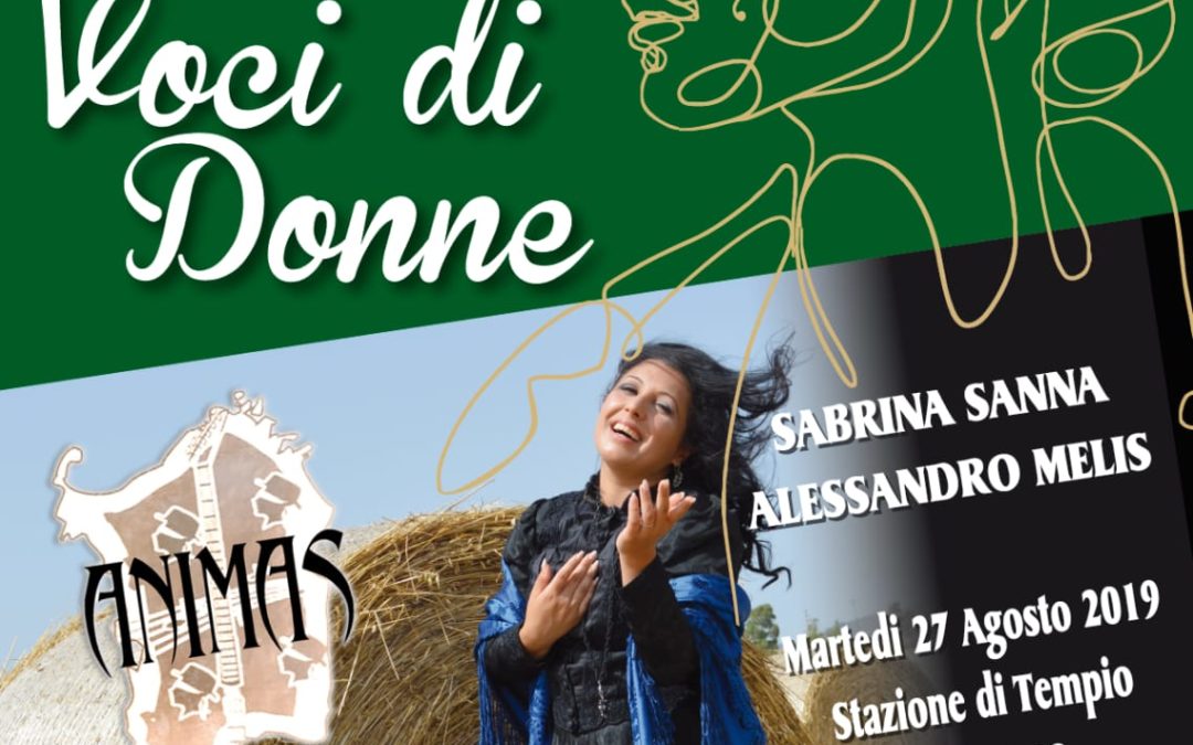 VOCI DI DONNE. Il programma di oggi dell’ Estate Tempiese 2019.