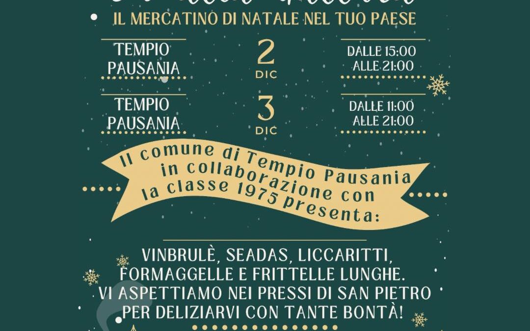 Natale in Alta Gallura | A Tempio il Mercatino del 2 e 3 dicembre