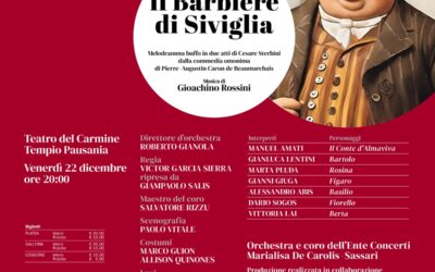 Teatro del Carmine | Il Barbiere di Siviglia sbarca a Tempio il 22 dicembre